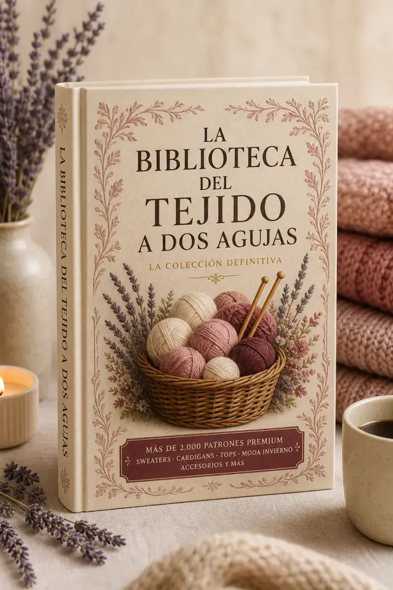 Mockup principal de La Biblioteca del Tejido a Dos Agujas