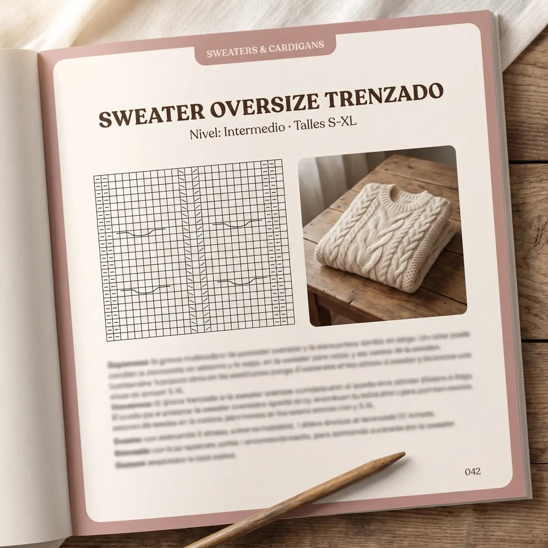 Sweater oversize trenzado